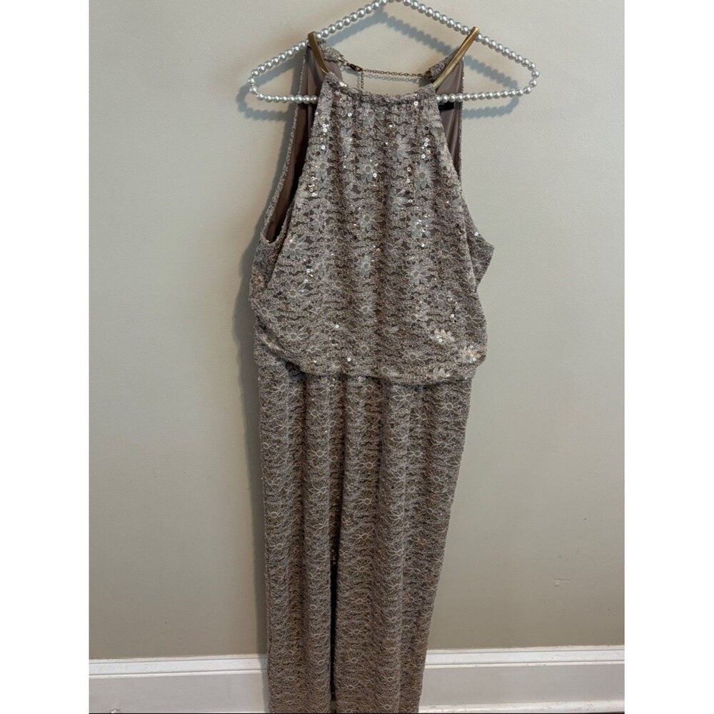 R&M Richards Lace & Sequin Halter Dress size 12